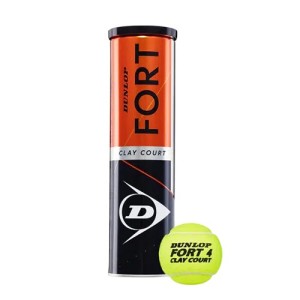 Pelotas de Tenis Dunlop Fort Clay Court - Tubo x4